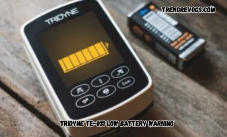 Tridyne TE-031 Low Battery Warning