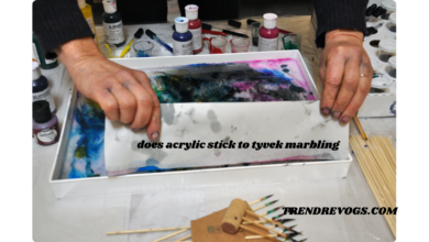 does acrylic stick to tyvek marbling